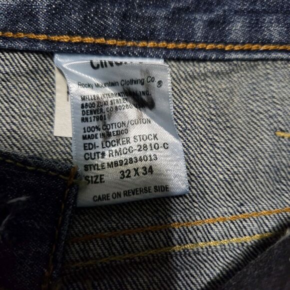 Cinch White Label Jeans Mens 32x34 Relaxed Fit Blue Denim Western Straight Leg - Picture 3 of 7